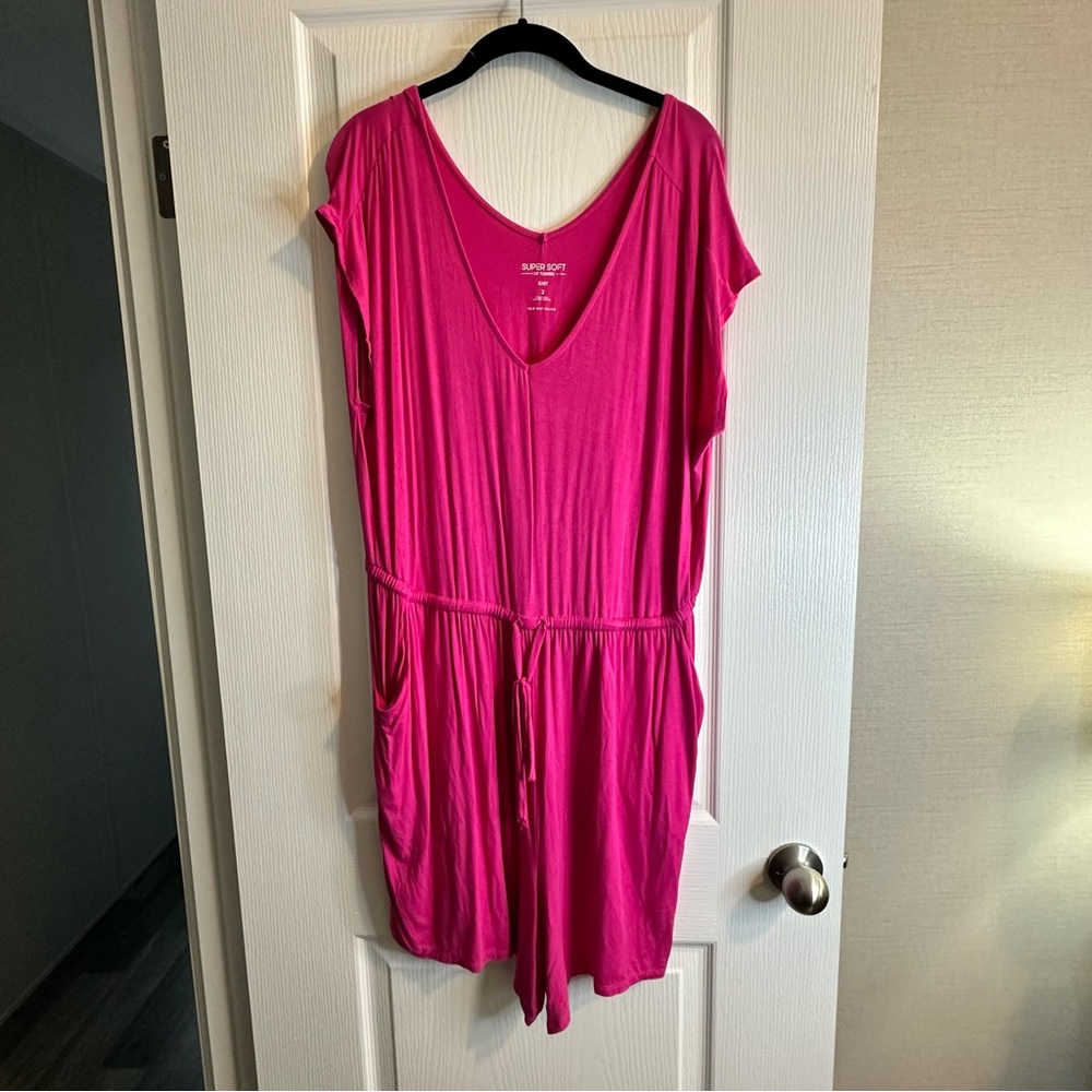 Pink Short Sleeve Jumpsuit